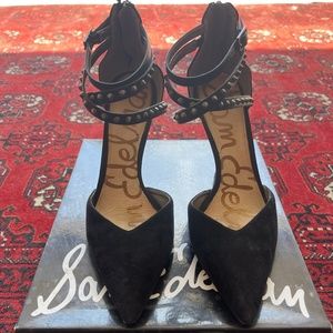 Sam Edelman black suede studded pumps sz 9